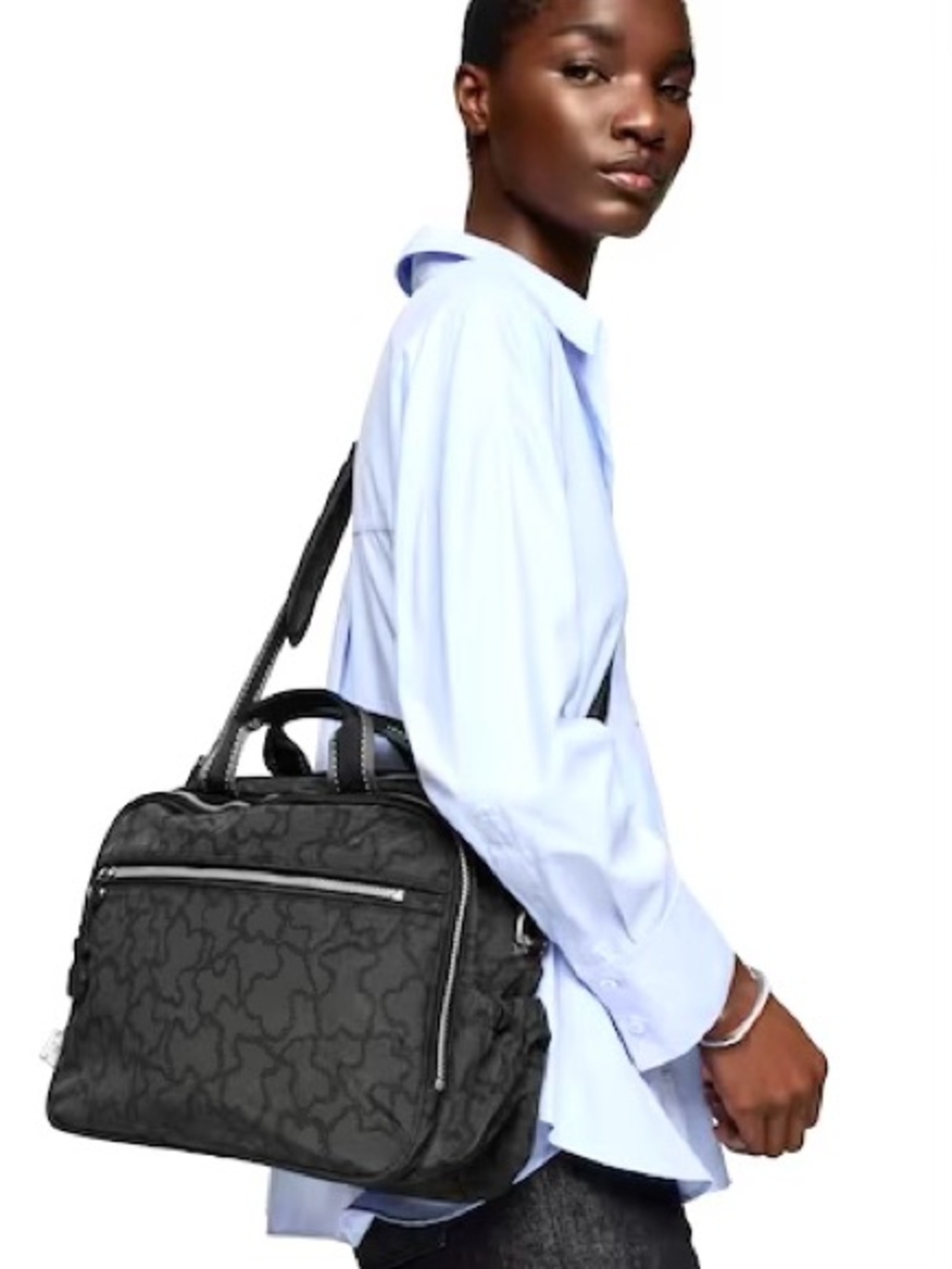 TOUS Kaos Baby / All Purpose Shoulder Bag in Anthracite-Black